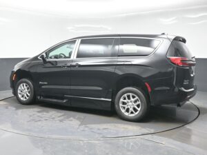 Black Chrysler Pacifica with BraunAbility Side Entry Automatic Fold Out conversion