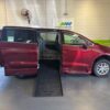 Red Chrysler Voyager with BraunAbility Side Entry Automatic Fold Out conversion