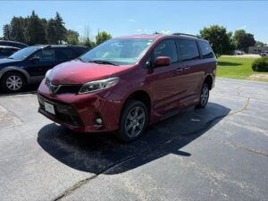 Red Toyota Sienna with Vantage Mobility Side Entry Automatic In Floor conversion