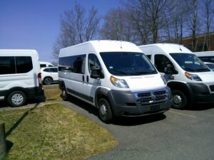 White Ram ProMaster with Other Rear Entry Automatic Fold Out conversion