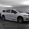 White Chrysler Pacifica with BraunAbility Rear Entry Manual Fold Out conversion