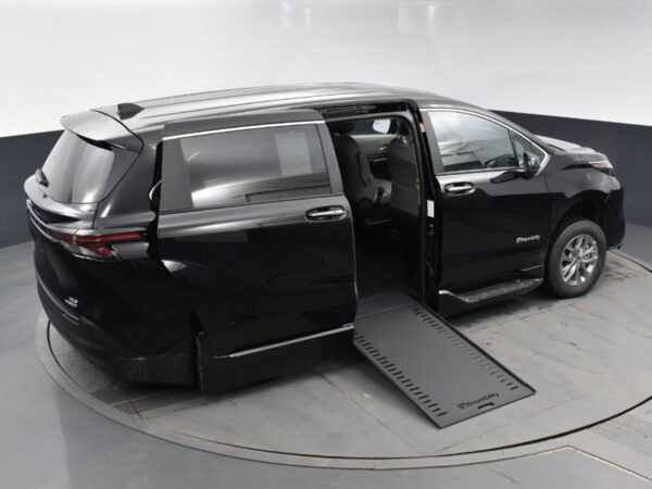 Black Toyota Sienna with BraunAbility Side Entry Automatic In Floor conversion