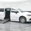 White Chrysler Pacifica with BraunAbility Side Entry Automatic Fold Out conversion
