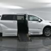 White Toyota Sienna with BraunAbility Side Entry Automatic Fold Out conversion