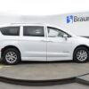 White Chrysler Pacifica with BraunAbility Side Entry Automatic Fold Out conversion