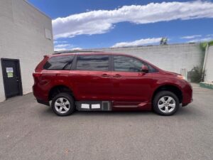 Red Toyota Sienna with Vantage Mobility Side Entry Automatic In Floor conversion
