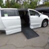 White Chrysler Voyager with BraunAbility Side Entry Automatic Fold Out conversion