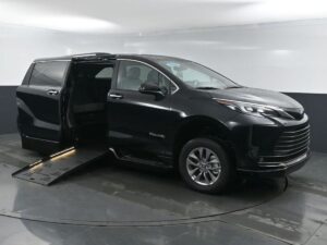 Black Toyota Sienna with BraunAbility Side Entry Automatic Fold Out conversion