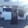 White Dodge Grand Caravan with BraunAbility Side Entry Automatic Fold Out conversion