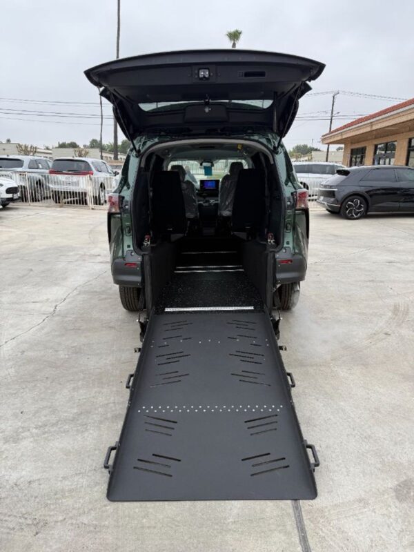 Green Toyota Sienna with Vantage Mobility Rear Entry Manual Fold Out conversion