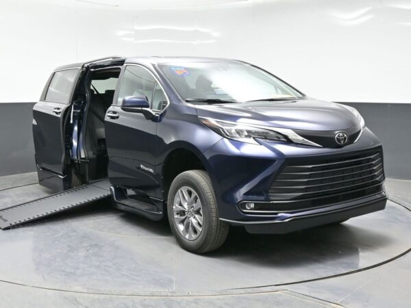 Blue Toyota Sienna with BraunAbility Side Entry Automatic In Floor conversion