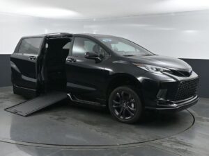 Black Toyota Sienna with BraunAbility Side Entry Automatic In Floor conversion