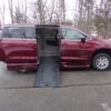 Red Chrysler Voyager with BraunAbility Side Entry Automatic Fold Out conversion
