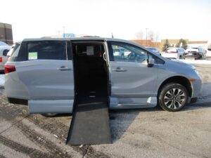 Grey Honda Odyssey with Vantage Mobility Side Entry Automatic In Floor conversion