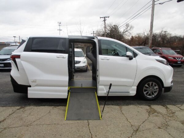 White Toyota Sienna with Vantage Mobility Side Entry Manual In Floor conversion