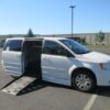 White Dodge Grand Caravan with BraunAbility Side Entry Manual Fold Out conversion