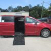 Red Chrysler Pacifica with Driverge Side Entry Automatic Fold Out conversion