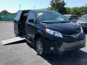 Black Toyota Sienna with Vantage Mobility Side Entry Automatic In Floor conversion