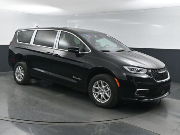 Black Chrysler Pacifica with BraunAbility Rear Entry Manual Fold Out conversion