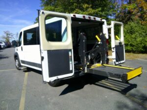 White Ram ProMaster with Driverge Rear Entry Automatic Fold Out conversion