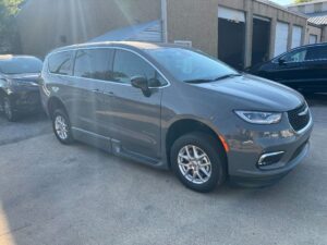 Grey Chrysler Pacifica with BraunAbility Side Entry Automatic Fold Out conversion