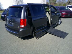 Grey Dodge Grand Caravan with BraunAbility Side Entry Automatic In Floor conversion