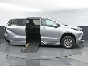 Silver Toyota Sienna with BraunAbility Side Entry Automatic Fold Out conversion