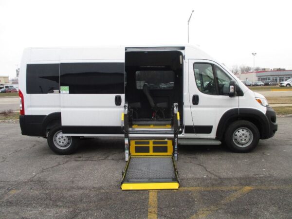 White Ram ProMaster with Driverge Side Entry Automatic Fold Out conversion