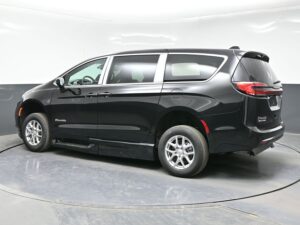 Black Chrysler Pacifica with BraunAbility Side Entry Automatic Fold Out conversion