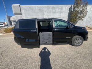 Black Toyota Sienna with BraunAbility Side Entry Automatic Fold Out conversion