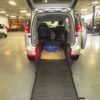 Silver Chrysler Voyager with BraunAbility Rear Entry Manual Fold Out conversion