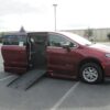 Red Chrysler Pacifica with BraunAbility Side Entry Automatic Fold Out conversion