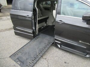 Grey Chrysler Pacifica with BraunAbility Side Entry Automatic In Floor conversion