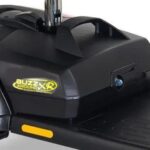 The close-up highlights the scooter’s rear, showcasing the sleek XR Battery Pack for Buzzaround GB121 and GB124.