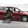 Red Chrysler Voyager with BraunAbility Side Entry Automatic Fold Out conversion