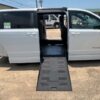 White Dodge Grand Caravan with BraunAbility Side Entry Automatic Fold Out conversion