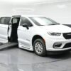 White Chrysler Pacifica with BraunAbility Side Entry Automatic Fold Out conversion