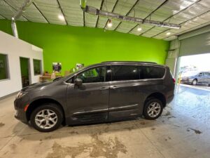 Grey Chrysler Pacifica with Vantage Mobility Side Entry Automatic In Floor conversion