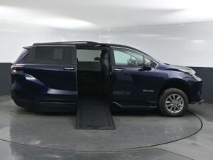Blue Toyota Sienna with BraunAbility Side Entry Automatic In Floor conversion
