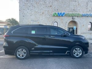 Black Toyota Sienna with Vantage Mobility Side Entry Automatic In Floor conversion