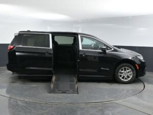 Black Chrysler Pacifica with BraunAbility Side Entry Automatic Fold Out conversion