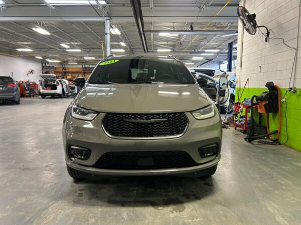 Grey Chrysler Pacifica with Driverge Side Entry Automatic Fold Out conversion
