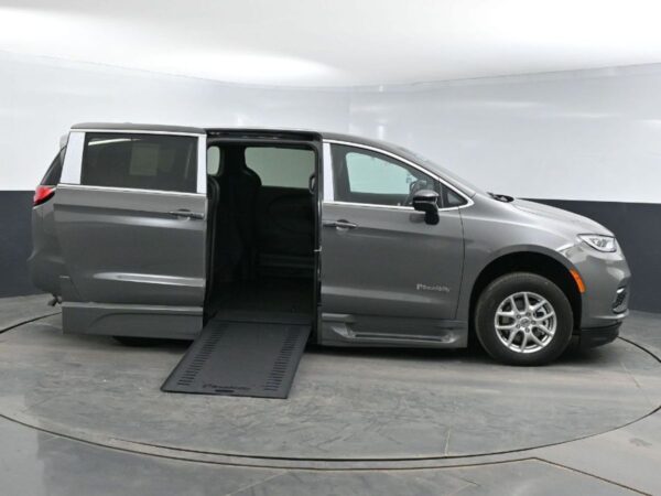 Grey Chrysler Pacifica with BraunAbility Side Entry Automatic In Floor conversion
