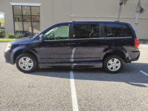 Blue Dodge Grand Caravan with Vantage Mobility Side Entry Automatic In Floor conversion