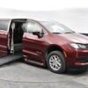 Red Chrysler Voyager with BraunAbility Side Entry Automatic Fold Out conversion