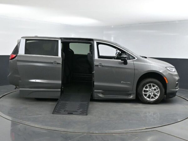 Grey Chrysler Pacifica with BraunAbility Side Entry Automatic Fold Out conversion