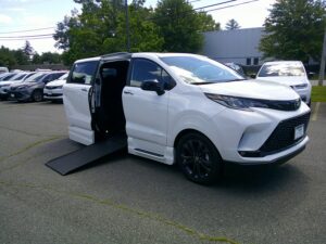 White Toyota Sienna with Vantage Mobility Side Entry Automatic In Floor conversion