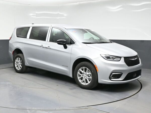 Silver Chrysler Pacifica with BraunAbility Rear Entry Manual Fold Out conversion