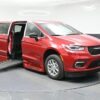 Red Chrysler Pacifica with BraunAbility Side Entry Automatic Fold Out conversion
