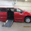Red Chrysler Pacifica with BraunAbility Side Entry Automatic Fold Out conversion